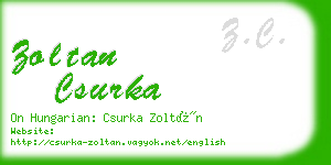 zoltan csurka business card